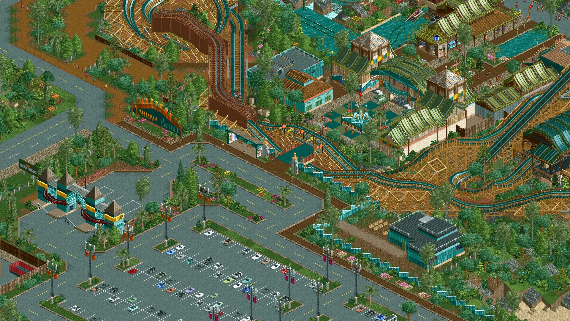 OpenRCT2 theme park screenshot